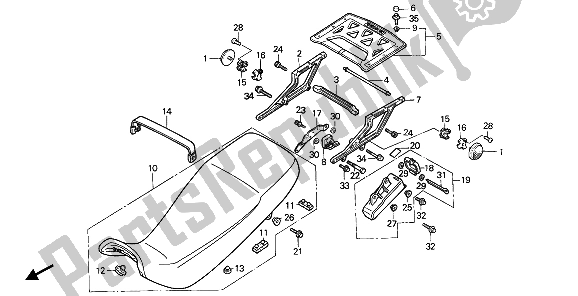 Todas las partes para Asiento de Honda XL 600V Transalp 1990