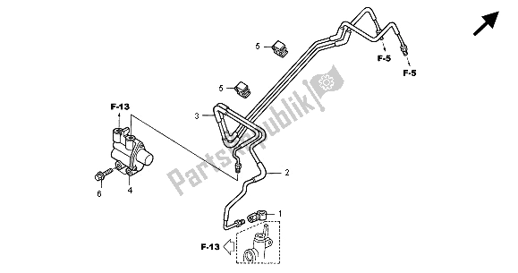 All parts for the Proportioning Control Valve of the Honda VFR 800 FI 2000