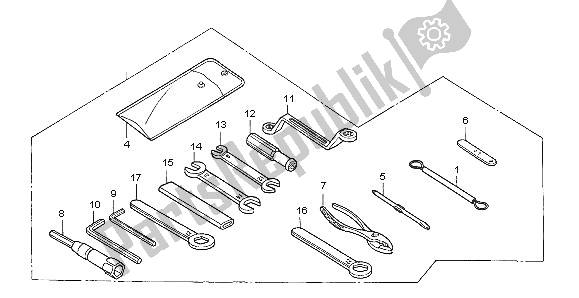 Tutte le parti per il Utensili del Honda XL 1000 VA 2005