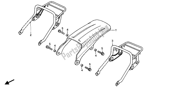 Todas las partes para Guardabarros Trasero de Honda MTX 200 RW 1985