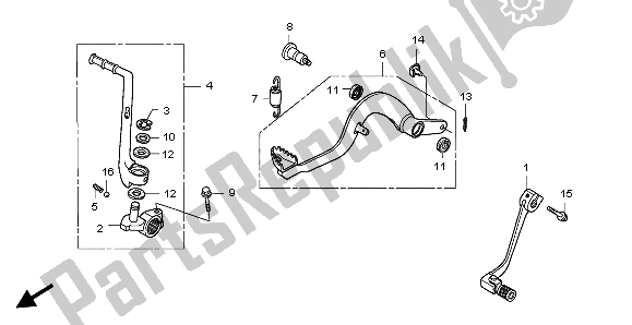 Todas las partes para Pedal de Honda CR 85 RB LW 2007