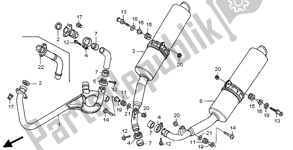 Wszystkie części do T? Umik Wydechowy Honda VTR 1000 SP 2006