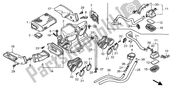 Todas las partes para Filtro De Aire de Honda CBR 1000F 1995