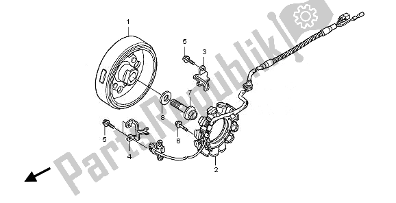 Toutes les pièces pour le Générateur du Honda TRX 400 EX Sportrax 2008