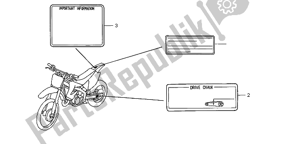 Tutte le parti per il Etichetta Di Avvertenza del Honda CR 250R 2003