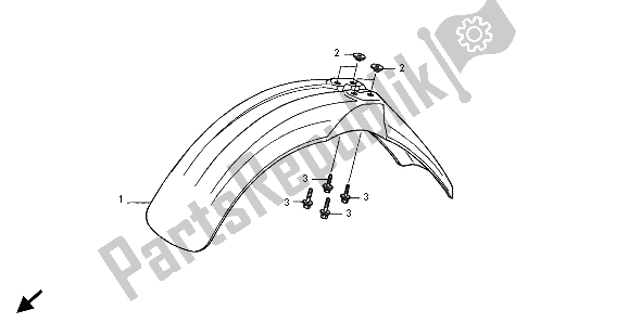 Tutte le parti per il Parafango Anteriore del Honda XLR 125R 1998