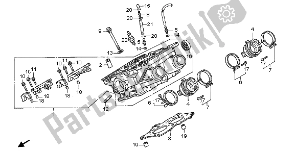 Tutte le parti per il Testata Destra del Honda ST 1100A 1995