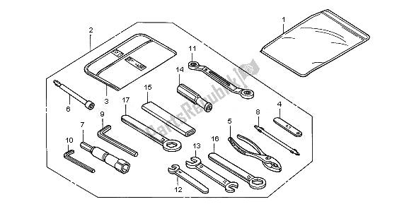 Tutte le parti per il Utensili del Honda CBR 1100 XX 2008