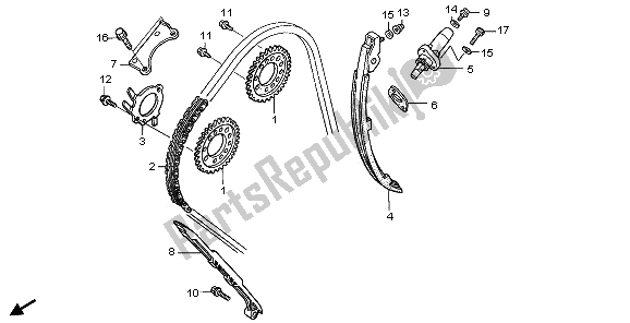 Tutte le parti per il Catena A Camme E Tenditore del Honda CBR 1100 XX 2006