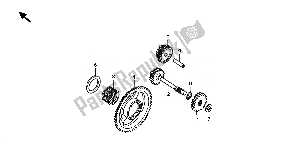 Tutte le parti per il Marcia Di Partenza del Honda TRX 500 FA Fourtrax Foreman Rubicon 2008