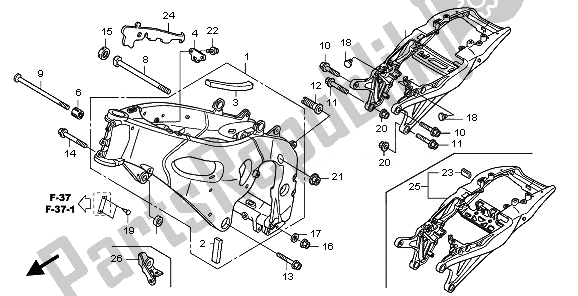 Tutte le parti per il Corpo Del Telaio del Honda CBR 1000 RA 2010