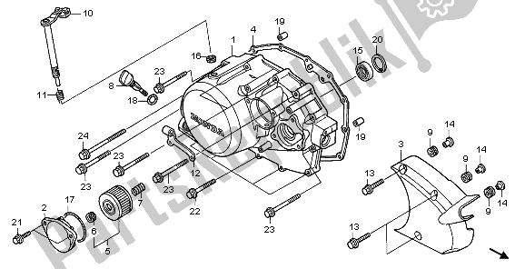 Tutte le parti per il Coperchio Carter Destro del Honda VT 125C 2006