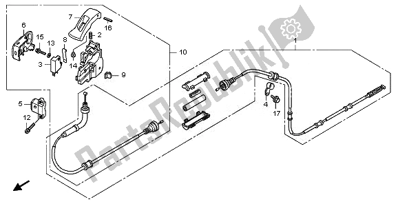 All parts for the Parking Brake of the Honda VFR 1200 FDA 2010