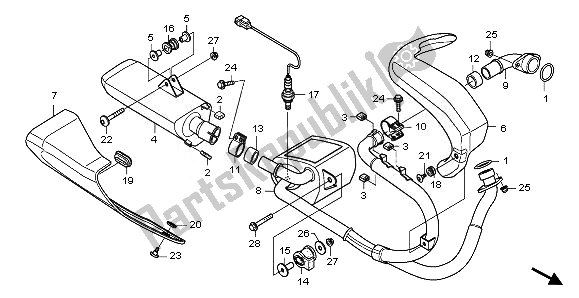 Todas las partes para Silenciador De Escape de Honda NSA 700A 2008