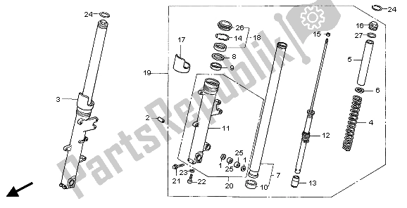 Todas las partes para Tenedor Frontal de Honda CBR 1100 XX 2007