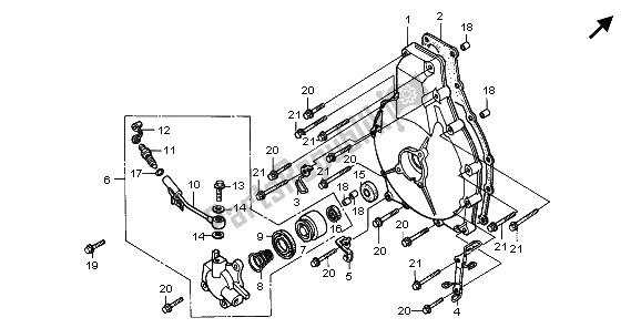 Todas las partes para Tapa Del Embrague de Honda GL 1500 SE 1995