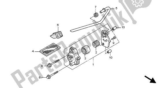 Toutes les pièces pour le La Pompe à Huile du Honda VT 125C 2004