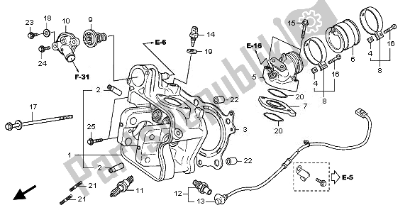 Wszystkie części do G? Owica Cylindra Honda SH 300A 2011