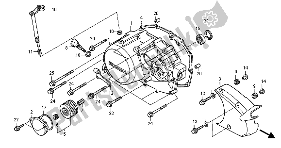 Todas las partes para Tapa Del Cárter Derecho de Honda VT 125C 2000