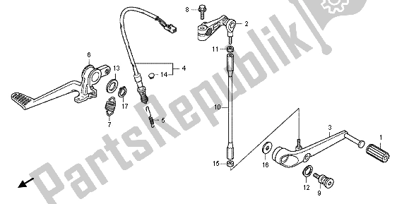 Tutte le parti per il Pedale del Honda CB 1000R 2012