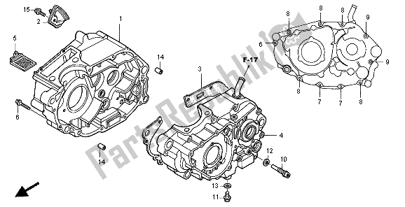 Todas las partes para Caja Del Cigüeñal de Honda XR 250R 1996