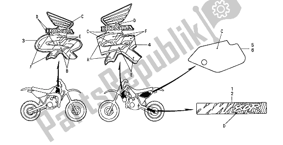 All parts for the Mark of the Honda CR 80R 1991