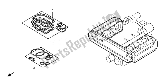 All parts for the Eop-1 Gasket Kit A of the Honda GL 1800 2008