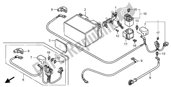 Tutte le parti per il Batteria del Honda CB 1300A 2008