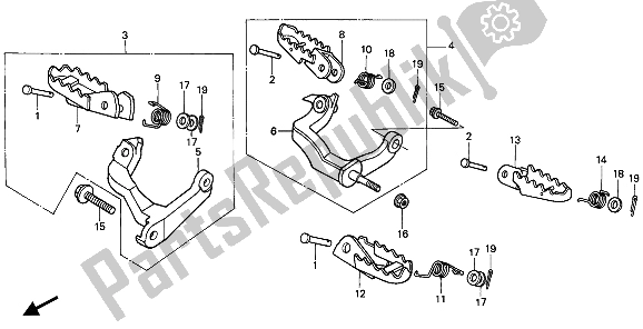 Todas las partes para Paso de Honda XR 600R 1991