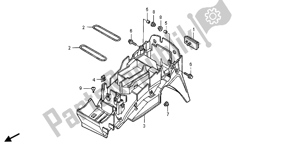 Todas las partes para Guardabarros Trasero de Honda CB 1100 SF 2001