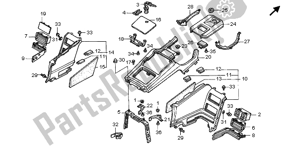 Todas las partes para Abrigo de Honda GL 1500 SE 1995