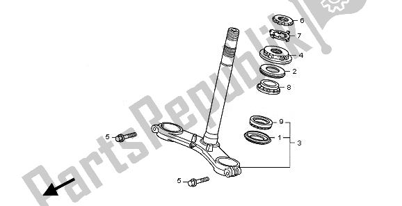 Alle onderdelen voor de Stuurpen van de Honda CBR 600F 2011