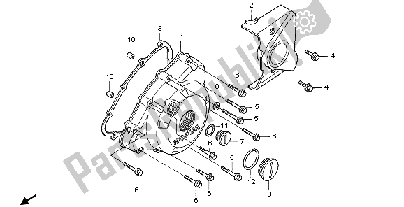 Tutte le parti per il Coperchio Carter Sinistro del Honda CBR 125 RW 2006