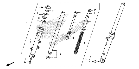 Tutte le parti per il Forcella Anteriore del Honda NC 700S 2013