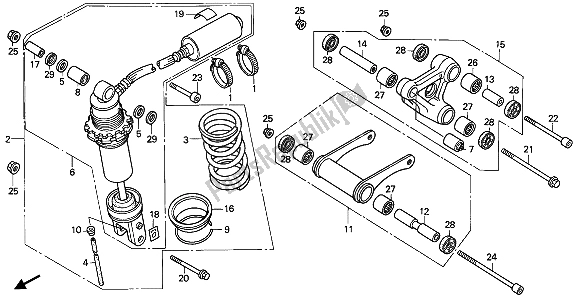 Tutte le parti per il Cuscino Posteriore del Honda VFR 400R3 1990