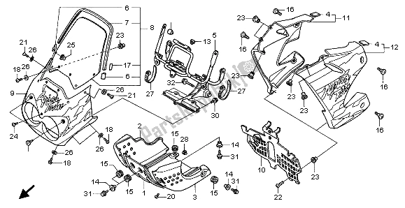 Toutes les pièces pour le Capot du Honda XRV 750 Africa Twin 1999