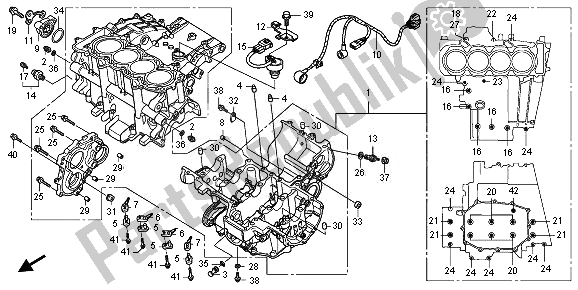 Todas as partes de Bloco Do Motor do Honda CB 1000R 2010