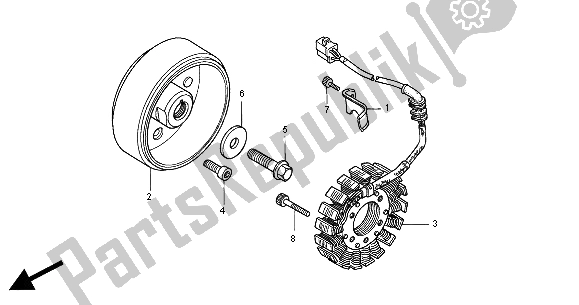All parts for the Generator of the Honda CB 500S 2000