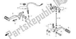 pédale de frein et pédale de changement