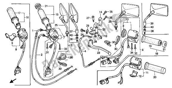 Todas las partes para Interruptor - Cable de Honda VF 750C 1994