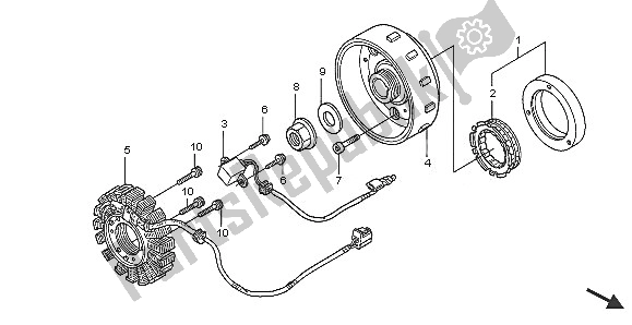 All parts for the Generator of the Honda FES 125 2005