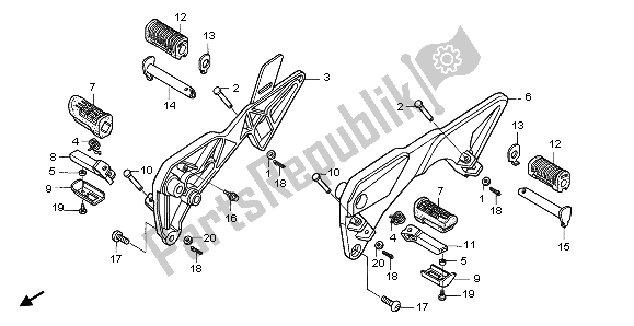 Todas las partes para Paso de Honda XL 650V Transalp 2006