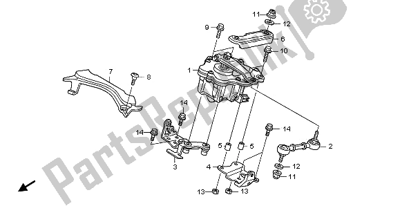 All parts for the Steering Damper of the Honda CBR 1000 RR 2009