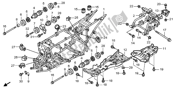 All parts for the Frame Body of the Honda TRX 420 FA Fourtrax Rancher AT 2011