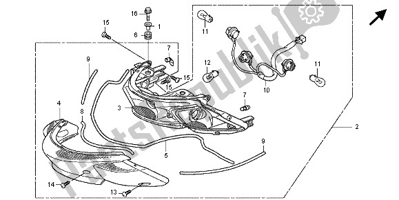 Todas las partes para Luz De Combinación Trasera de Honda SH 300 2012