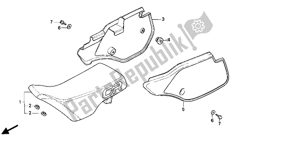 Todas las partes para Asiento Y Cubierta Lateral de Honda CR 80R 1989