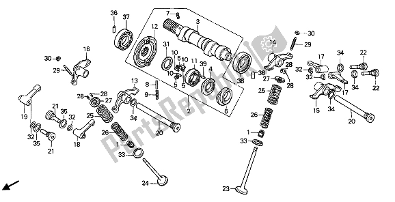 Toutes les pièces pour le Arbre à Cames Et Soupape du Honda NX 650 1992