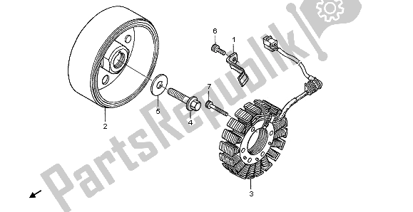 All parts for the Generator of the Honda CBF 600N 2006