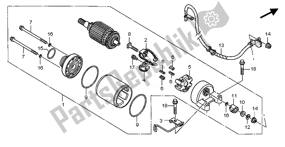 Todas las partes para Motor De Arranque de Honda XL 700V Transalp 2010