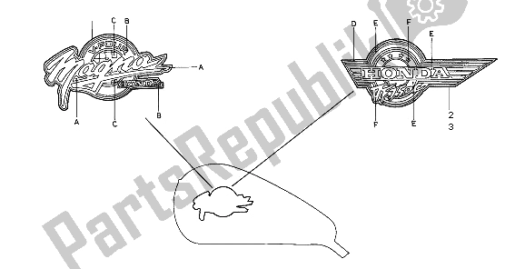 All parts for the Mark of the Honda VF 750C 1997